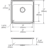 Elkay CuVerro LRAD2222652CU - Antimicrobial Copper Single Bowl Drop-in Sink Dimensions