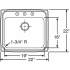 Elkay Lustertone Collection LRAD2222503 - Product Drawing