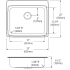 Elkay CuVerro LRAD252265MR2CU - Single Bowl Drop-In Kitchen Sink Dimension