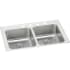 Elkay Lustertone Collection LRAD292265PD4 - 33 Inch Double Basin Drop-In Sink with ADA Compliance