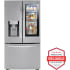 LG LRFVC2406S - 36 Inch Counter Depth 3-Door French-Style Smart Refrigerator with 23.5 Cu. Ft. Capacity
