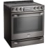 LG Studio LSSE3029BD - Black Stainless Steel Side View