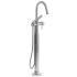 Rohl Momenti™ TMMRD39JC - Momenti™ Thermostatic Single Hole Floor Mount Tub Filler Trim With C-Spout in Chrome
