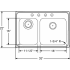 Elkay Lustertone Collection LWR3322L4 - Product Drawing