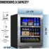 XO XOU24BCGSX - 24 Inch Beverage Center, Stainless Steel Glass, Field Reversible Hinge