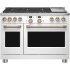 Cafe Professional Series C2Y486P4TW2 - 48" Dual-Fuel Commercial-Style Range with 6 Burners and Griddle