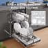 Midea MDF18A1ABB - 18 Inch Full Console Dishwasher 8 Place Settings