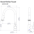 ZLINE MONKFPG - Monet Pull Down Kitchen Faucet Dimension