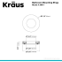 Kraus MR1CH - Mounting Ring for Bathroom Sink in Chrome Dimension