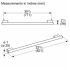Thermador Masterpiece Series MS4800IT10 - Handle Kit Dimensions