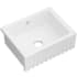 Rohl BL2418WH - 18 Inch Single Bowl Farmhouse Apron Front Fireclay Kitchen Sink with 3 1/2" Drain Connection