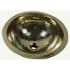 Nantucket Sinks Brightwork Home Collection ROBOF - 13 Inch Hand Hammered Brass Round Undermount Bathroom Sink, Brass With Overflow