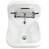 Nantucket Sinks NSVC16WWCPFCT - 16 1/2 Inch Fireclay Wallmount Bathroom Sink with Overflow