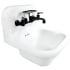 Nantucket Sinks NSVC16WWMBFCT - 16 1/2 Inch Fireclay Wallmount Bathroom Sink with Porcelain Enamel Glaze