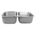 Nantucket Sinks Quidnet Collection NS604018 - 31 1/2 Inch Undermount Double Bowl Sink with Dampening Pad