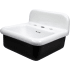Nantucket Sinks NSVCDM20BLKW - 20 Inch Fireclay Wall-Mount Bath Sink Angled View