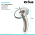 Kraus Vessel Mixer Series KGW1700SNCL - Waterfall Bathroom Faucet Dimension