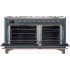 Ilve Majestic II Collection UM15FDNS3BGBLP - Majestic II 60 Inch Dual Fuel Natural Gas Freestanding Range in Blue Grey with Bronze Trim