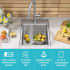 Kraus KWT31115316 - 15 Inch Outdoor Drop-In Single Bowl Kitchen Bar Sink Features