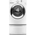 Whirlpool WFW87HEDW - White Front View With Pedestal
