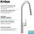 Kraus Oletto Series KPF3101CH - Tall Modern Pull-Down Single Handle Kitchen Faucet in Chrome Features