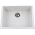 Nantucket Sinks Plymouth Collection PR2418W - 24 Inch Undermount Single Bowl Kitchen Sink with 7 7/8 Inch Bowl Depth