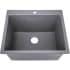 Nantucket Sinks PR2522DMTI - 25 Inch Dualmount Single Bowl Granite Composite Laundry Sink