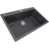 Nantucket Sinks Plymouth Collection PR3322DMBL - 33-Inch Dualmount Granite Composite Sink Angled View