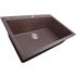 Nantucket Sinks Plymouth Collection PR3322DMBR - 33-Inch Dualmount Granite Composite Sink Angled View