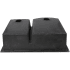 Nantucket Sinks Plymouth Collection PR6040BL - 33 Inch Dualmount Double Bowl Kitchen Sink Bottom View