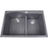 Nantucket Sinks Plymouth Collection PR6040TI - 33 Inch Dualmount Double Bowl Kitchen Sink with 9 1/4 Inch Bowl Depth