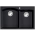 Nantucket Sinks Plymouth Collection PR6040BL - 33 Inch Dualmount Double Bowl Kitchen Sink with 9 1/4 Inch Bowl Depth