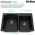 Kraus Forteza Series KGD50BL10075MB - 33 Inch Dual Mount Double Bowl Granite Kitchen Sink Pre-Drilled Holes