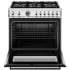 Bertazzoni PRO366BCFEPXTLP - 36 Inch Freestanding Dual Fuel Range in Front View
