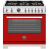 Bertazzoni Professional Series PRO366BCFGMROTLP - 36 Inch Freestanding Gas Range in Front View