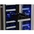 Zephyr PRESRV PRW24C32CG - 24 Inch Undercounter French Door Dual Zone Wine Cooler in Full-Extension Wood Racks View (6 Per Side)