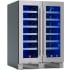 Zephyr PRESRV PRW24C32CG - 24 Inch Undercounter French Door Dual Zone Wine Cooler in Angled View