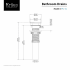 Kraus PU10SN - Pop-Up Drain for Bathroom Sink without Overflow Dimension