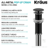 Kraus PUL10ORB - Pop Up Drain w/o Overflow Features