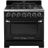 Unique Appliances Classic Retro UGP36CRB - 36 Inch Freestanding Retro Gas Range with 6 Sealed Burners