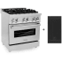 ZLINE RABRGR30 - 30 Inch Pro-Style Dual Fuel Range with Reversible Griddle