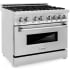 ZLINE RABRGR36 - 36 Inch Pro-Style Dual Fuel Range in Stainless Steel