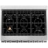 ZLINE RABRGR36 - 36 Inch Pro-Style Dual Fuel Range 6 Italian Sealed Burners