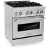 ZLINE RAGR30 - 30 Inch Pro-Style Dual Fuel Range in Stainless Steel