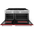 ZLINE RARG60 - 60 Inch Pro-Style Double Oven Dual Fuel Range 7.4 cu. ft. Convection Oven