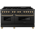 ZLINE Autograph Edition RABZ60CB - 60 Inch Pro-Style Double Oven Dual Fuel Range