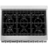 ZLINE RAGR36 - 36 Inch Pro-Style Dual Fuel Range 6 Italian Sealed Burners