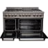 ZLINE RASBLM48 - 48 Inch Pro-Style Double Oven Dual Fuel Range 6.0 cu. ft. Convection Oven