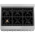 ZLINE RASSNBRGR36 - 36 Inch Pro-Style Dual Fuel Range 6 Italian Sealed Burners