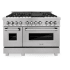 ZLINE RASSNBRGR48 - 48 Inch Pro-Style Double Oven Dual Fuel Range